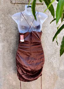 162 GORGEOUS SATIN RUCHED BODYCON