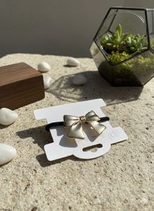 Anti Tarnish, gold plated Bow Hair Tie - Cute Acce
