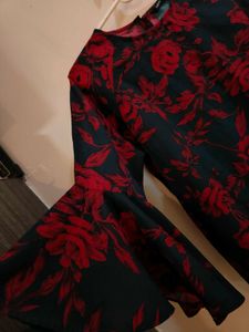 Floral Print Bell Sleeve Top