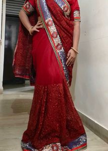 NET SAREE For Karwachauth