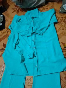 Flared Blue Pants