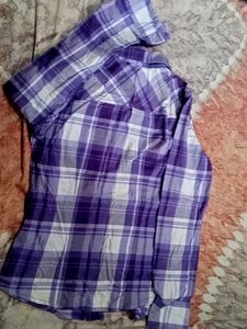 Violet White Checks shirt