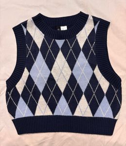 h&amp;m navy argyle sweater vest