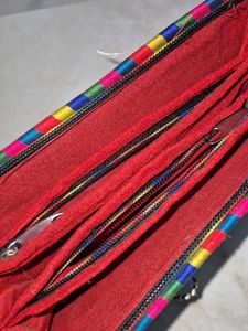 Embroidered Patchwork Pouch