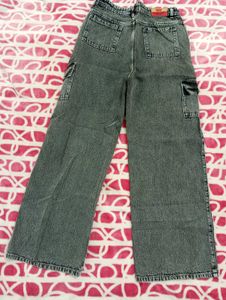Grey Cargo Jeans
