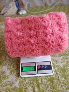 Peach Colour Crochet Jacket