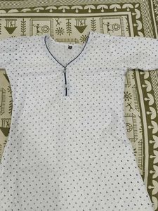 White Printed Kurta