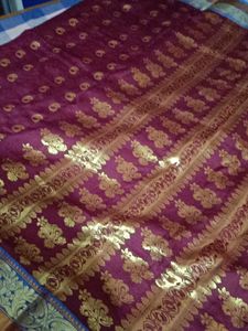 Maroon and Gold Saree Available For Swap