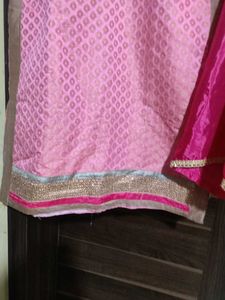 Chanderi Palazzo Kurti Set