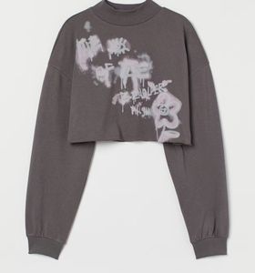 Cropped Graphic Sweatshirt