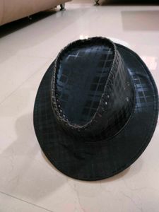 Black Summer Hat with Chin Strap