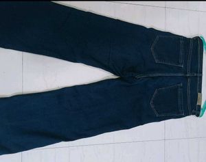 Dark Blue Denim wide leg pants