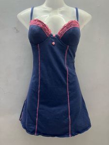Corset Padded Blue Mini One Piece