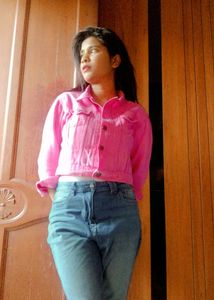 Pink Denim Women  Jacket