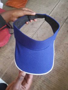 Blue Visor with White Trim