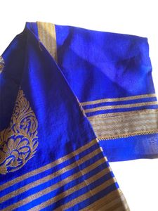 Blue Peacock Saree