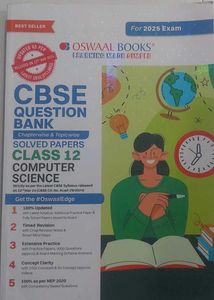CLASS 12 COMPUTER SCIENCE CBSE QUESTION BANK
