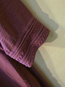 Purple Button-Down Shirt Dress