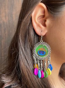 Peacock Feather Earrings