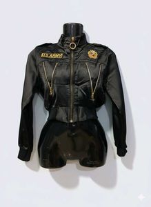 Stylish Black Crop Jacket Small