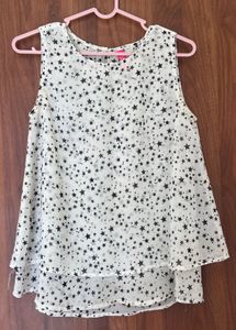 Black And White Star Top