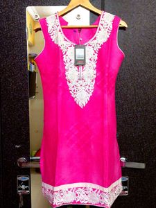 Pink Embroidered Kurta