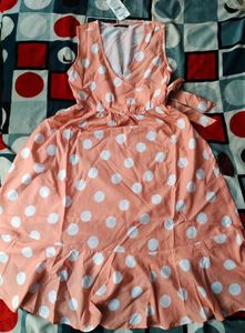 Vintage Polka-dot Wrap Dress