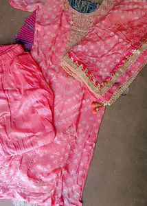 Pink Bandhani Salwar Kameez