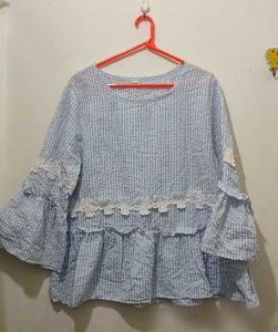 Striped Blue Blouse
