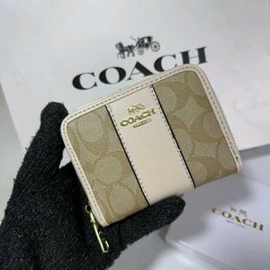COACH NEW MINI ZIPPER WALLET WD BOX