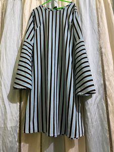 Striped Bell Sleeve Tunic Dress