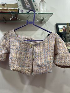 Tweed Crop Top - Chic &amp; Trendy