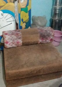 Foldable Sofa Bed - Brown