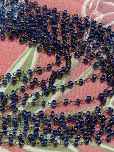Blue Beaded Layered Necklace