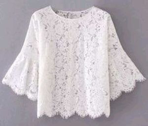 Very Beautiful V, Nice White Net Top