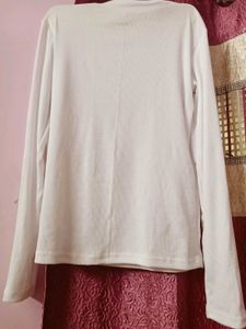 White Turtle Neck Tshirt