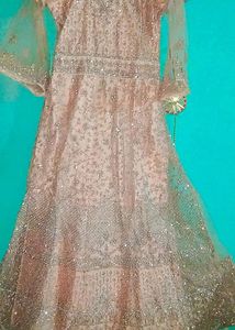 Diwali Festival Discount Pink Long Gown Pant Duptt