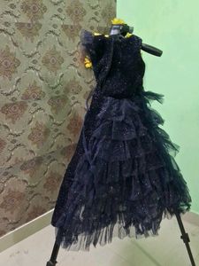 Sparkly Navy Blue Dress Party Wear