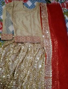 Red &amp; Golden Lehnga Choli