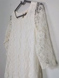 White Netted Dress