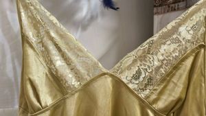 Silky Gold Robe &amp; Nighty