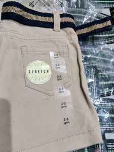 Khaki Belted Shorts
