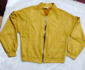 Stylish Mustard Bomber Jacket