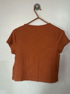 Orange Cutout Tee