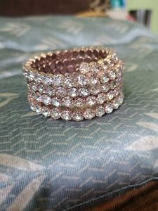 Fancy Diamond Studded Bangle Stylish Bracelet