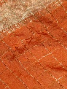 orange saree Gold Shimmer Blouse