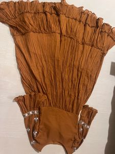 Boho Embroidered Brown Dress
