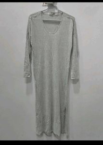Grey Knit Maxi Dress