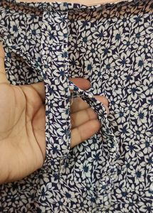 Blue 💙 Printed Skirt With Elastic And Adjustable