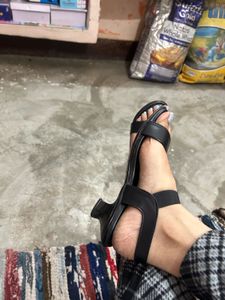 Black Ankle Strap Sandals